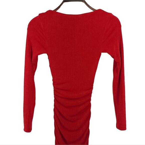 Retrofete Ser.o.ya Eden Cut Out Midi Dress Red Bodycon As Seen On Emma Hernan - Picture 9 of 14